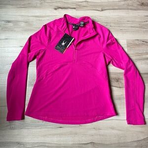 Spyder ladies Pink Long Sleeve 1/4 zip Top